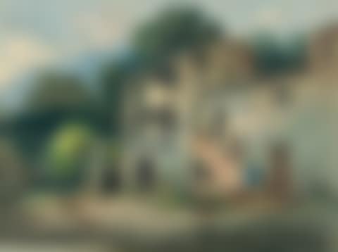 Hustle and bustle in front of a country house in Naples (preview)