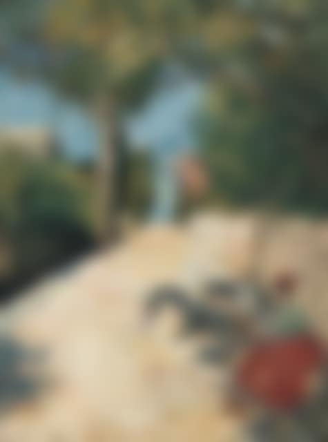 Painter on a Roman path (preview)
