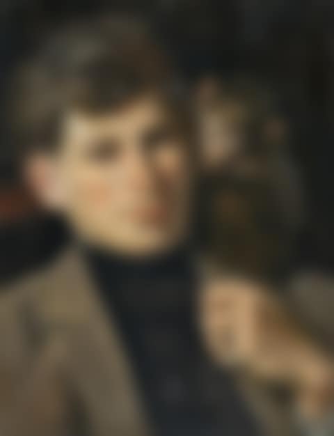 Boy with a monkey on his shoulder (preview)