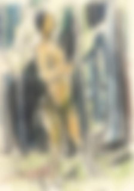 Standing nude in a forest (preview)