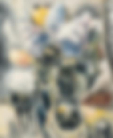 White lilac and yellow tulips (preview)