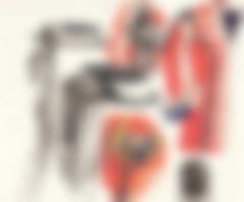 Study of a Uniform and a Woman"s Hat with Feather trimming (preview)