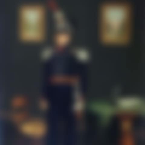 Portrait of soldier in interior (preview)