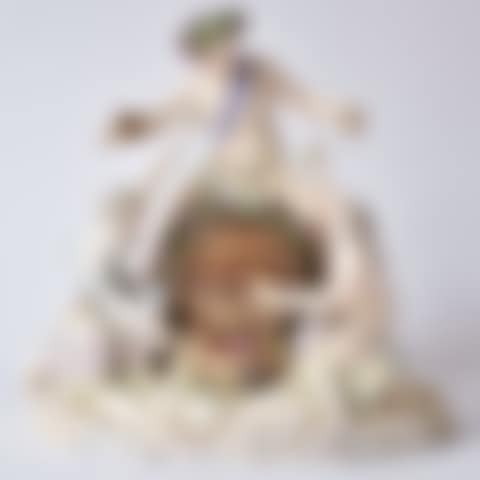 BACCHUS ON WINE BARREL WITH TWO LADIES  (preview)