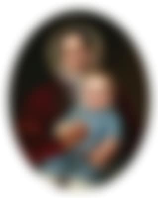 Bildnis einer Mutter mit Kind mit silberner Babyrassel (preview)