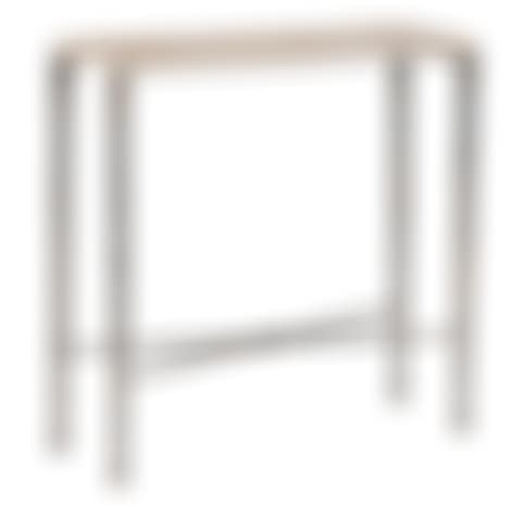 Patinated Hammered Bronze and Buff Stone Console Table (preview)
