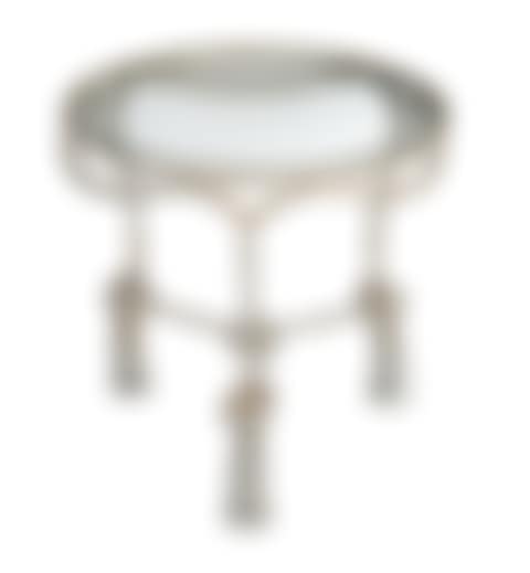 Interesting "White-Wash" Patinated Bronze "Rope & Tassel" Circular Occasional Table (preview)
