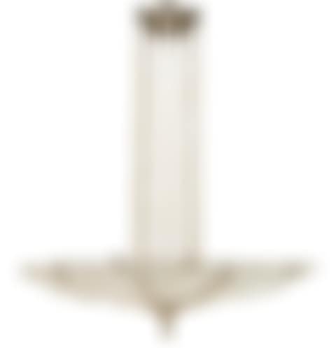 French Art Deco Molded Glass and Silvered Metal Chandelier (preview)