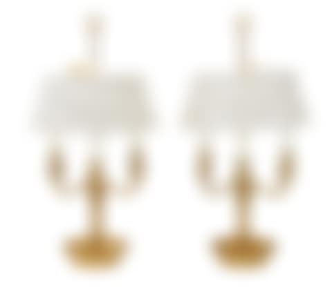 Pair of French Gilt-Bronze and Tole Bouillotte Lamps (preview)