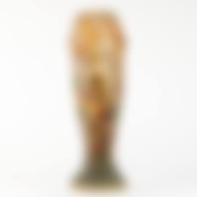 A tall French acid-etched cameo glass vase on foot (preview)