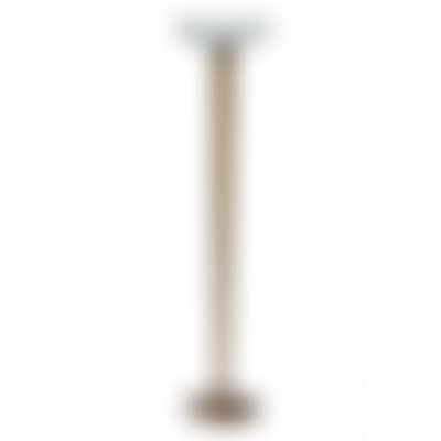 French Art Deco chrome and wood torchiere floor lamp (preview)