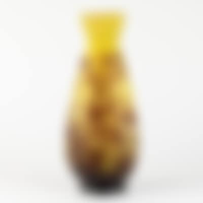 A French acid-etched cameo glass vase on foot (preview)