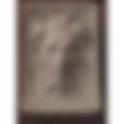 Trompe l"oeil in grisaille depicting a low relief with satyr head (preview)