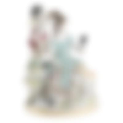 Group depicting a seated female figure holding a mirror and decorated by an angel with a garland of flowers (preview)