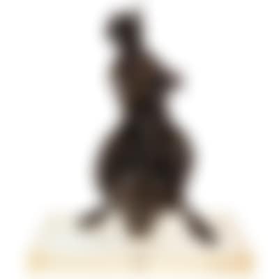 Flute playing satyr with baby on vase (preview)