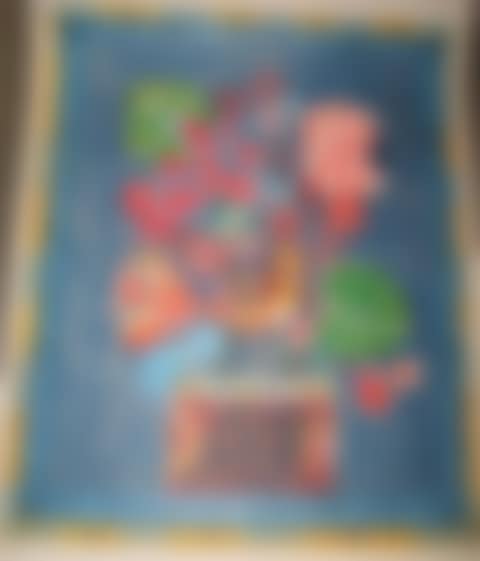 Large bouquet with a blue background (preview)