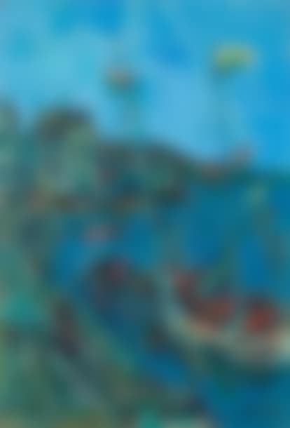 Sailboats adorned with flags in the port (preview)
