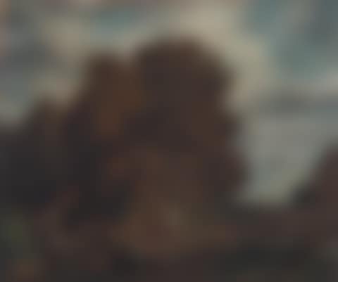 Peasant woman and herd at the water"s edge under the trees; Landscape and cattles...;  (preview)