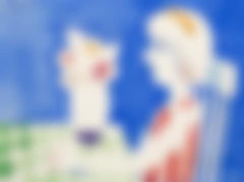ALICE AT A TABLE WITH FLOWERS (preview)