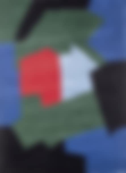 Green and red, blue and black composition  (preview)