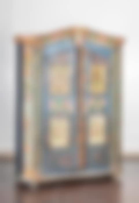 A Scandinavian hand painted two door armoire (preview)
