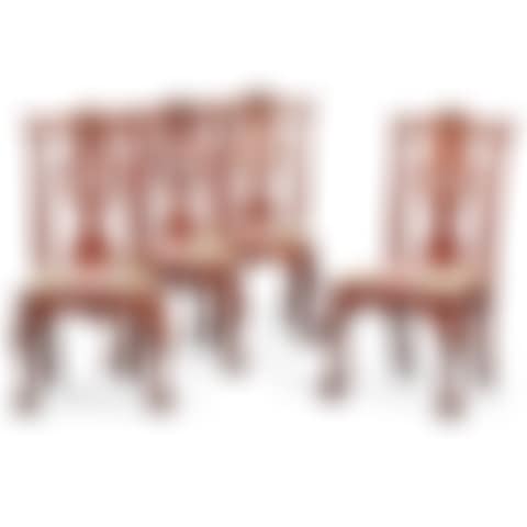Fine and Rare Set of Four Chippendale Shell-Carved Walnut Side Chairs, Philadelphia, Pennsylvania (preview)