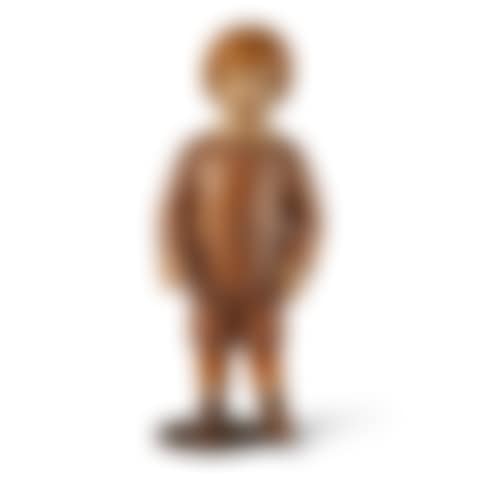 American Paint-Decorated Pine Sculpture of a Blond Haired Boy (preview)