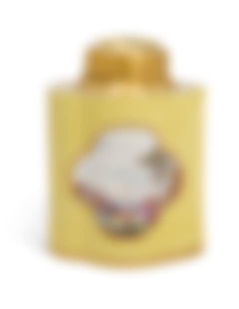 A MEISSEN PORCELAIN YELLOW-GROUND TEACADDY AND A COVER (preview)
