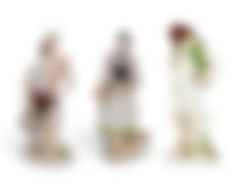 A PAIR OF MEISSEN FIGURES OF A FISHERMAN AND FISHERWOMAN, AND A FIGURE OF A DRUNKEN FISHERMAN (preview)