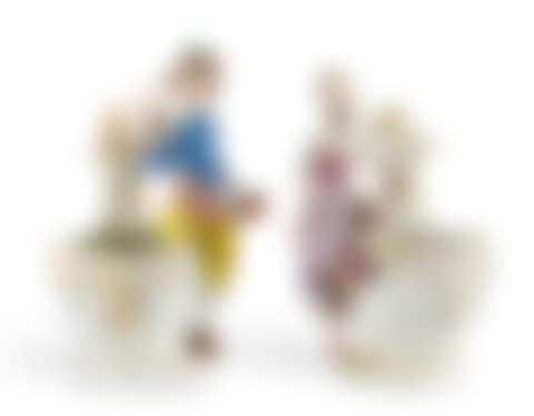 TWO MEISSEN PORCELAIN SWEETMEAT FIGURES EMBLEMATIC OF THE SEASONS (preview)