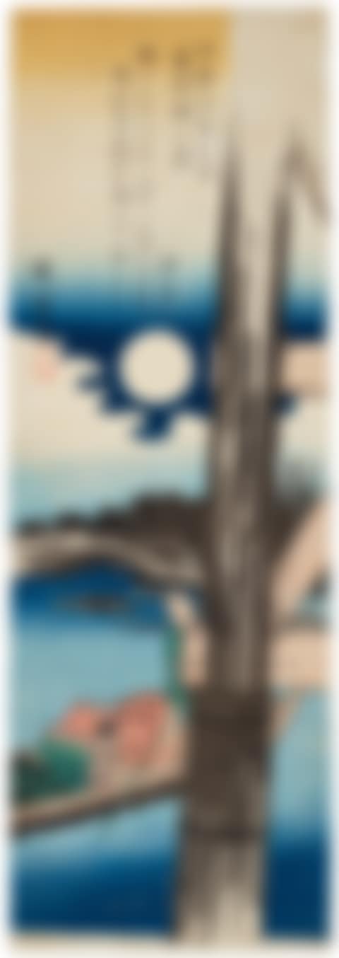 Natsu, Ryogoku no tsuki (Moon at Ryogoku Bridge in the summer) (preview)