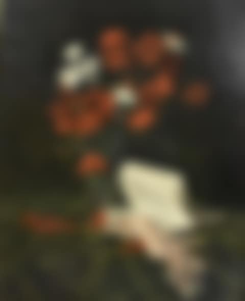 Bouquet of poppies, book and pair of gloves (preview)