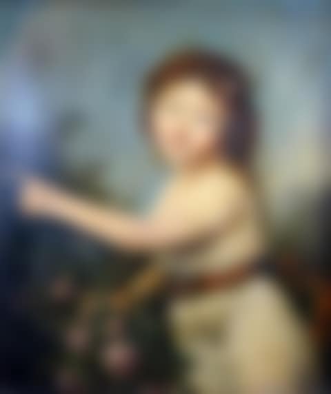 Young girl with a rosebush (preview)