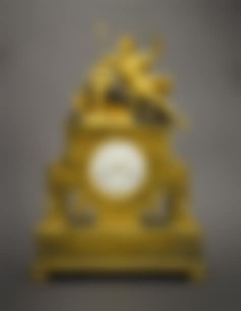Gilt bronze clock called "at the basin of Neptune" (preview)