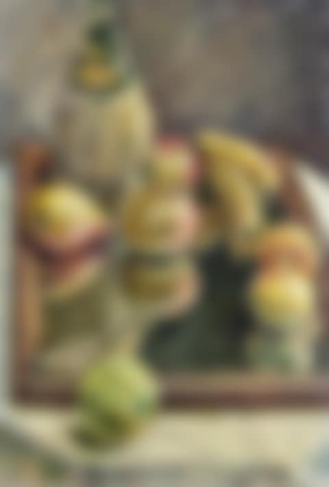 "Still life on mirror with flask" (preview)