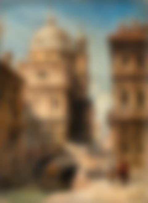 "Venice. View with canal and figures" (preview)