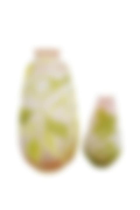TWO FLORAL CAMEO GLASS VASES (preview)