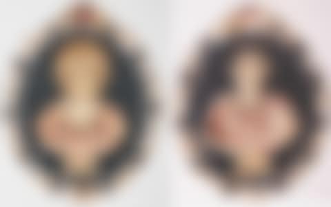 PAIR OF ITALIAN SHELL ASSEMBLED PORTRAITS (preview)