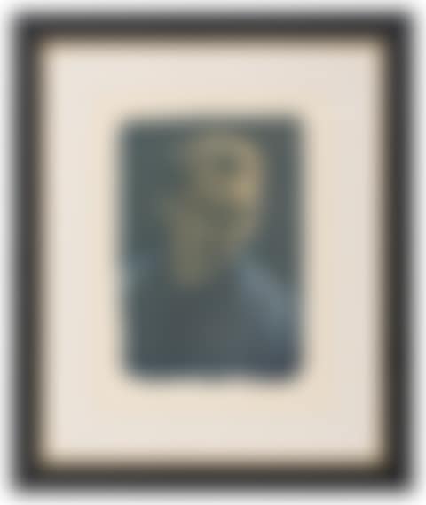 BRUSTBILD EINER ARBEITERFRAU MIT BLAUEM TUCH (preview)