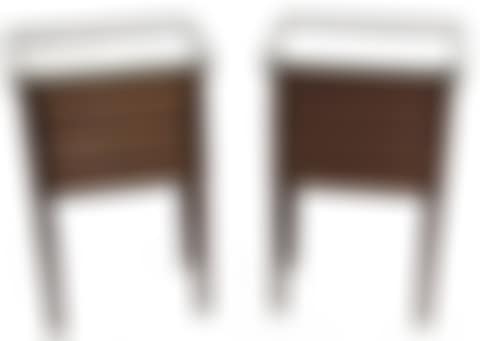 PAIR OF FRENCH MAHOGANY PETIT COMMODES (preview)