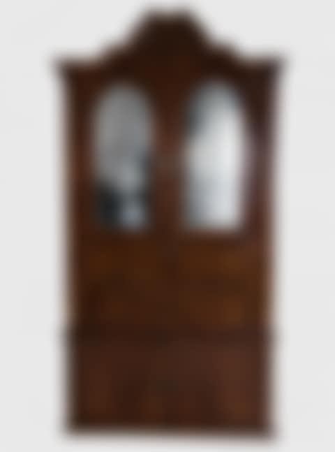 DUTCH BURLWOOD TWO-PART CORNER CABINET (preview)
