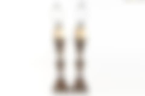 PAIR OF ITALIAN REPOUSSE DECORATED METAL ALTAR STICKS (preview)