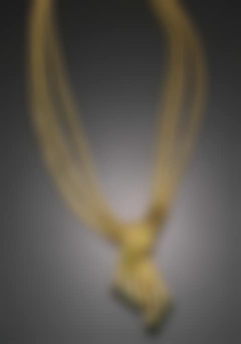 Italian Choker Length 18-Karat Yellow-Gold and Turquoise Triple Strand Necklace (preview)