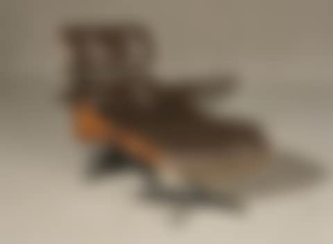Laminated Rosewood and Brown Leather "670" Lounge Chair and "671" Ottoman (preview)