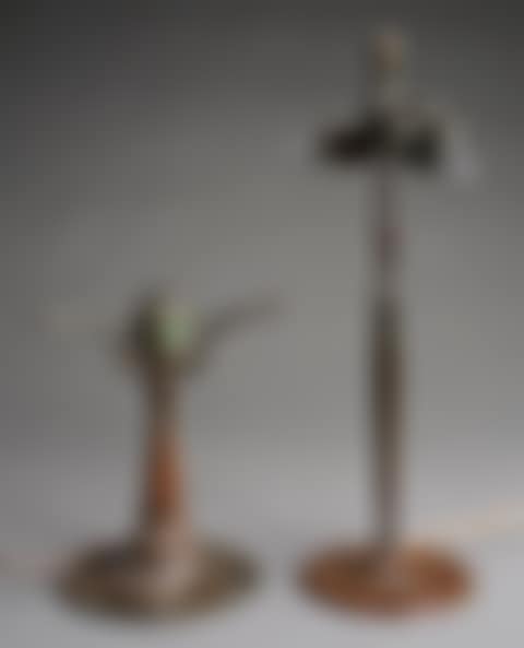 Two Tiffany Studios Patinated Bronze Table Lamp Bases (preview)