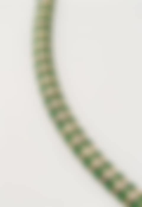 Italian 18-Karat Yellow-Gold, Diamond and Green Guilloche Enamel Bracelet (preview)
