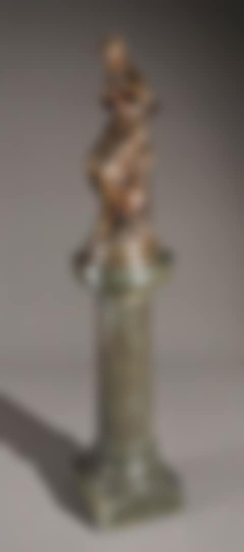French Bronze Figure of "Girl with a Bird" (preview)
