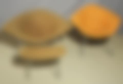Two Harry Bertoia "Diamond" Chairs and an Ottoman (preview)
