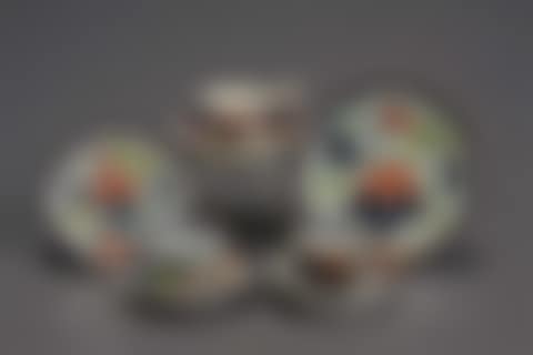 Group of Three Gaudy Dutch Cups and Saucers and Two Plates (preview)