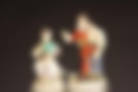 "Cries of London" Figure of the Quack Doctor and a Woman with Flowers (preview)